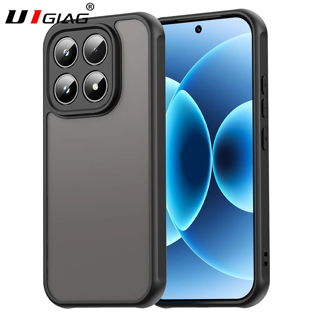 Противоударный защитный чехол военного класса для Xiaomi 17 15 15T 14T Pro Ultra: гибридный, с жесткой задней крышкой из поликарбоната и матовым силиконовым мягким корпусом