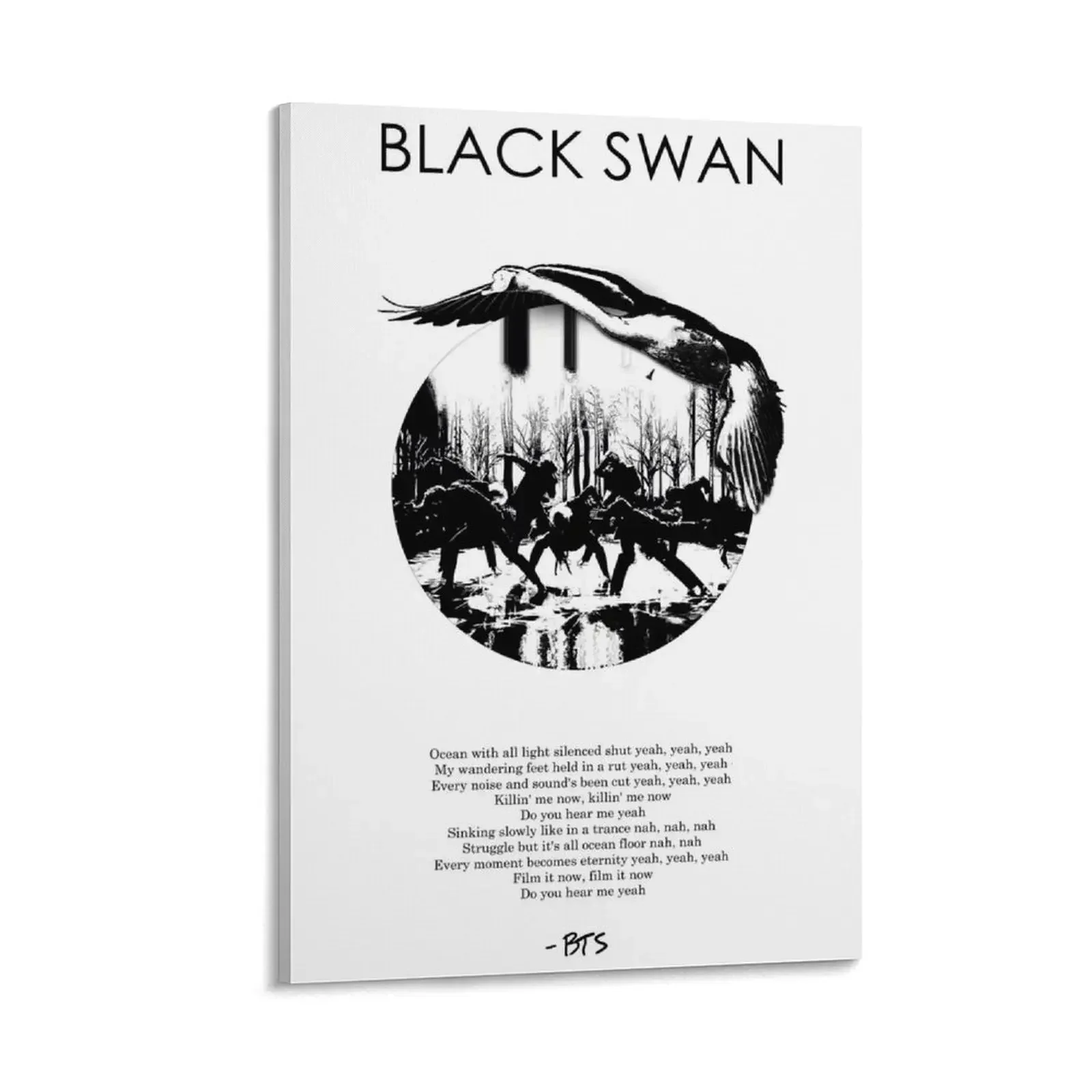

Black Swan 2 Canvas Painting Luxury living room decoration house decoration room decorations aesthetic decorative wall canvases