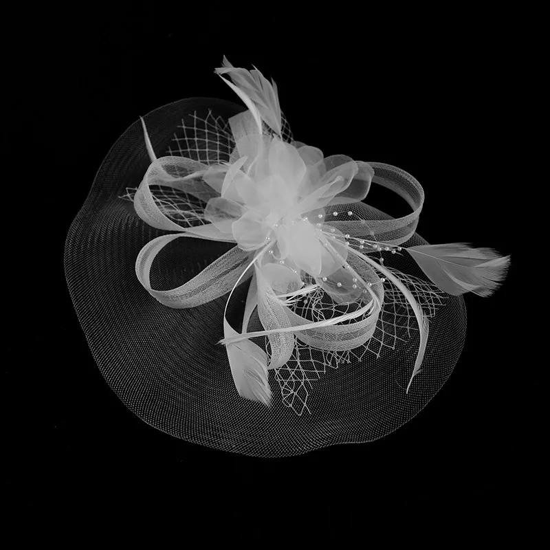 

Black Retro Veil Hat Heiress Veiled Fascinator Hair Accessories