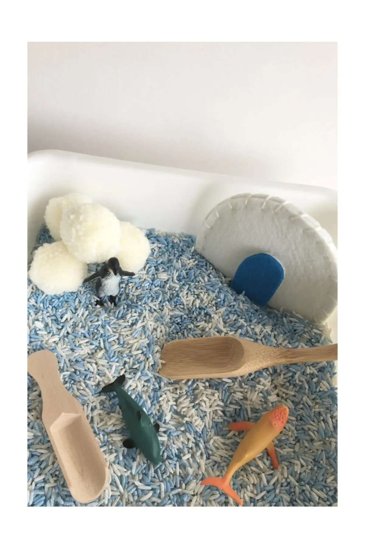 Set Permainan Sensorik Bertema Tiang-Mainan Montessori