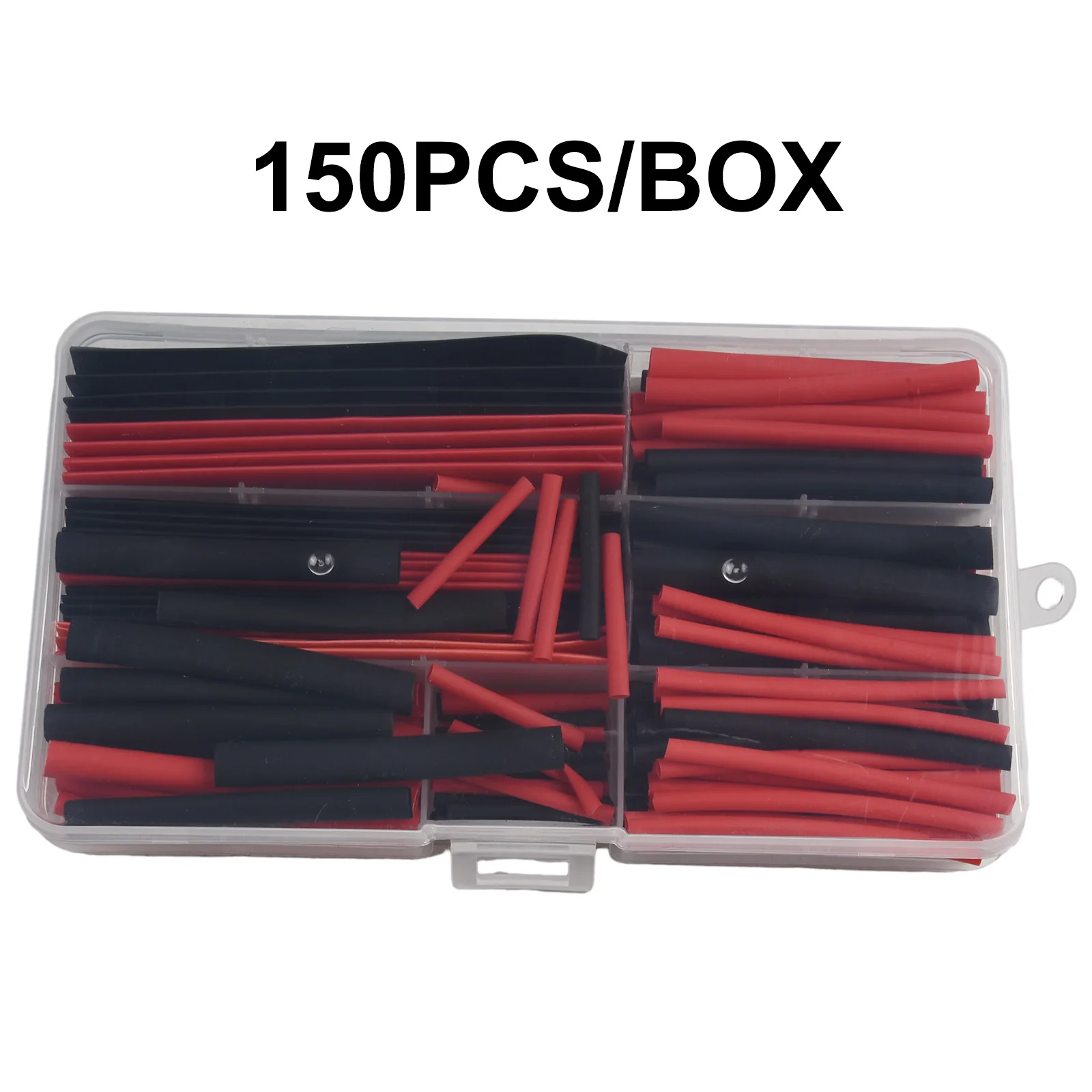 150 Piece Heat Shrink Tubing Kit Polyolefin Material 2:1 Shrink Ratio for Indoor Workshop and Field Applications