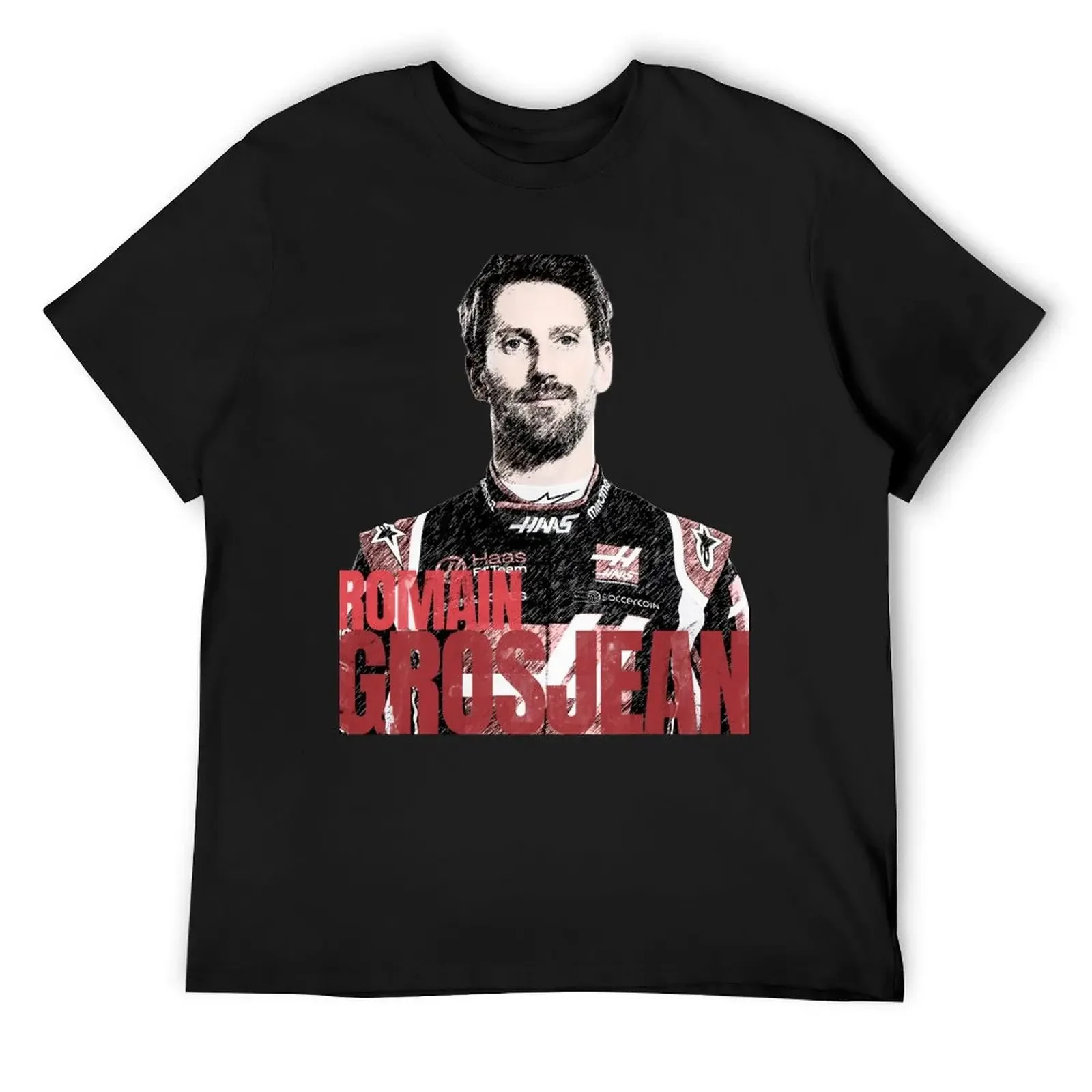 

Romain Grosjean- Distressed Poster T-Shirt summer clothes Man t-shirt tees fashion shirts funny t shirts for men