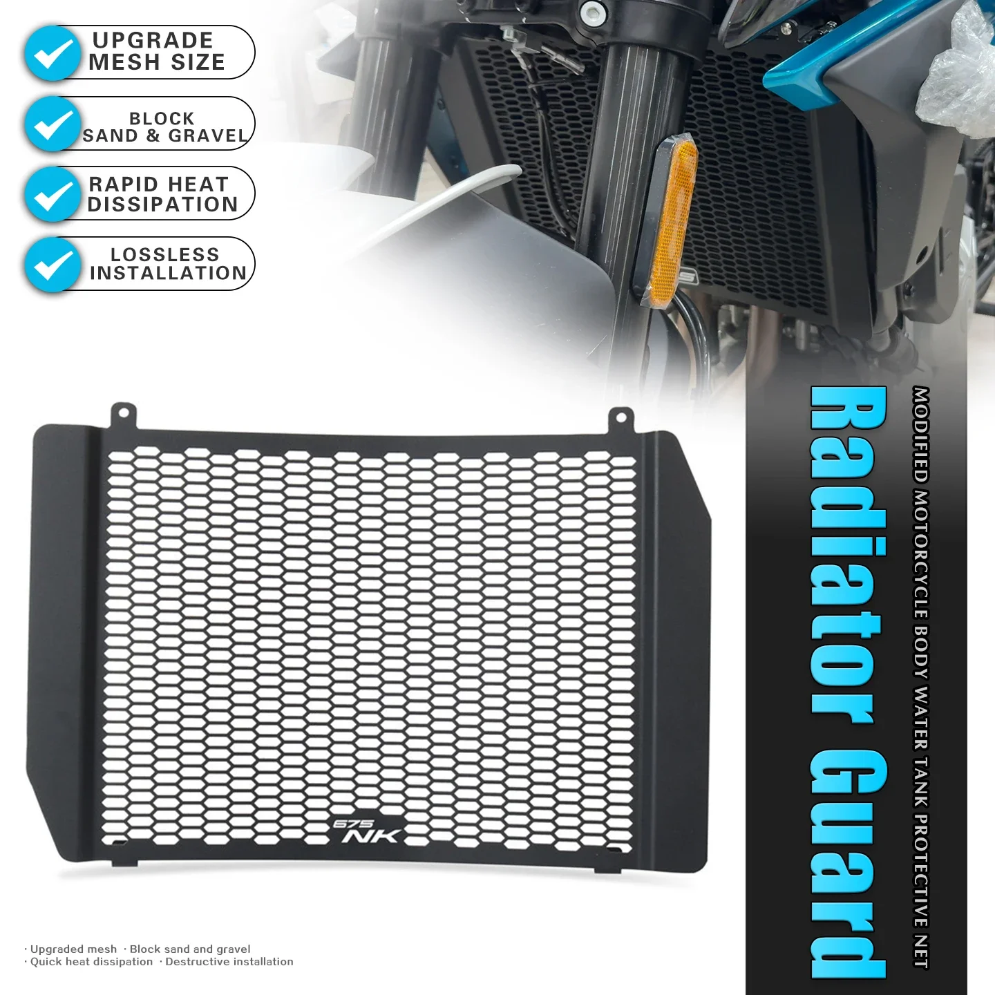 For 675SR 675SR-R 675NK 675SS 2024 2025 Motorcycle CNC Radiator Grille Cover Guard Protector Accessories 675SRR 675 NK