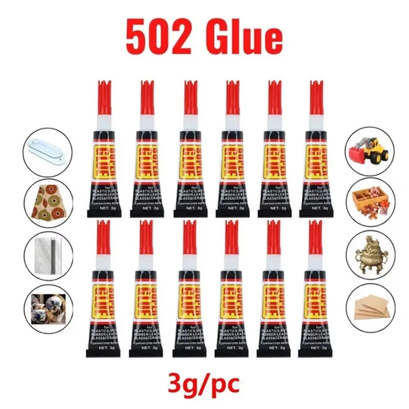 10/20/50pcs Liquid Super Glue Wood Rubber Metal Glass 502 Instant Strong Adhesive Universal Shoe Repair Cyanoacrylate Sealant