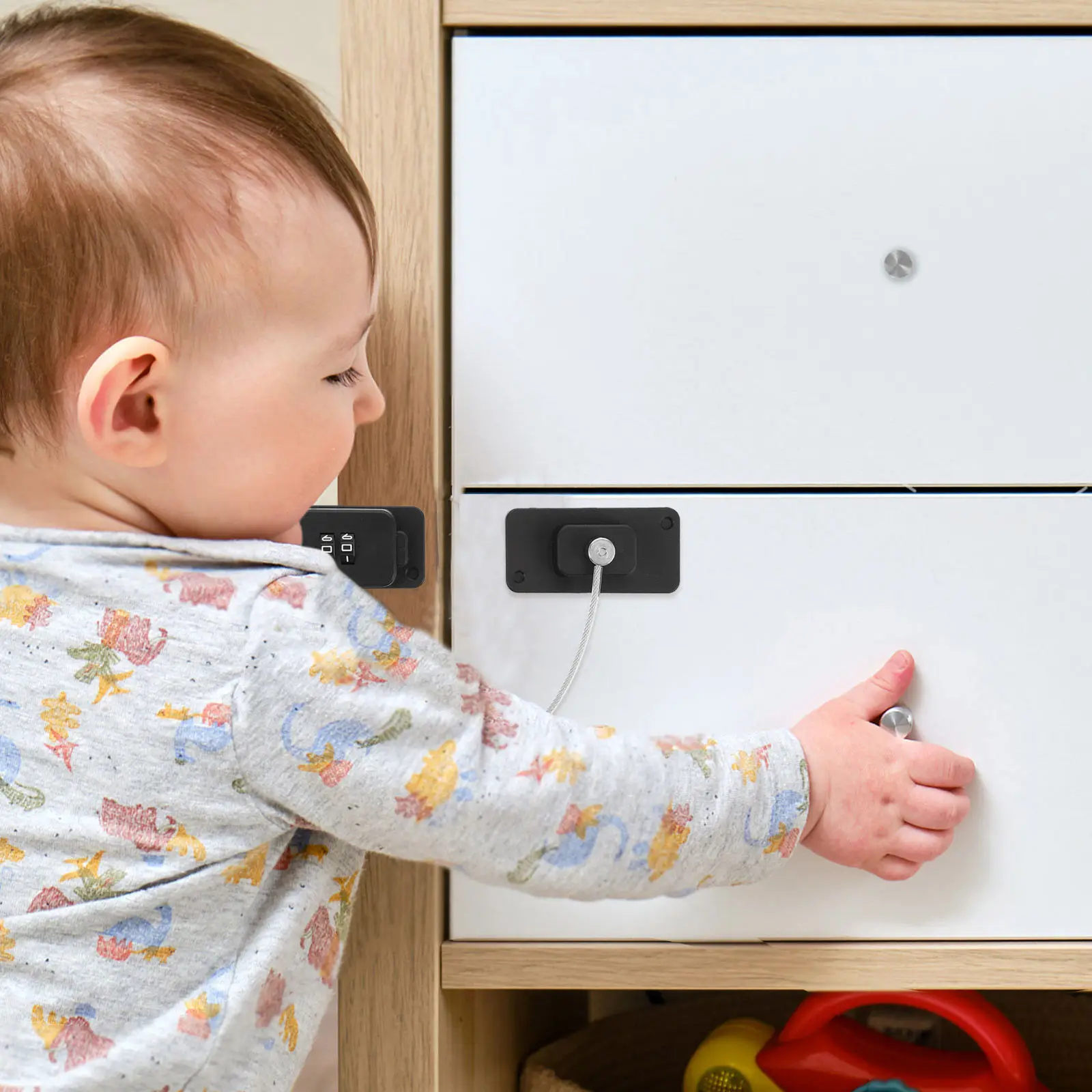 

Mechanical Combination Child Safety Password Lock Baby Proof Refrigerator Freezer Cabinet Drawer Latches Toddler Proof Door
