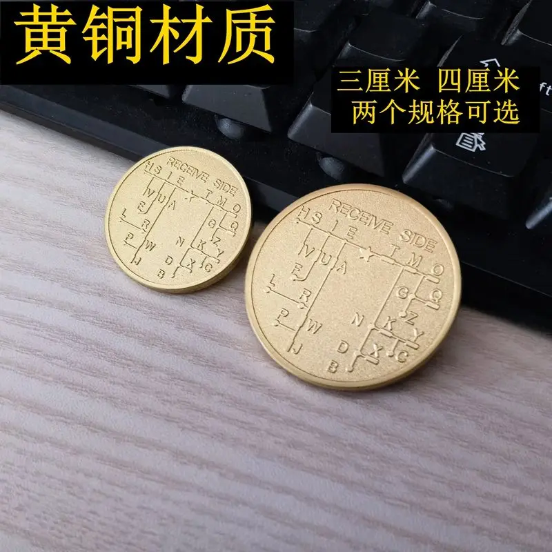 2026 New Brass Telegraph Key CW Morse Code Training Coin Badge Ham Radio Beginner Practice Gift for Radio Enthusiasts Collectors