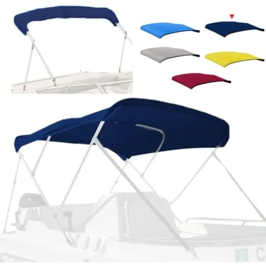

Bimini Top Replacement Cover 600D Marine Grade Polyester aterproof Sun Shade Boat Canopy Easy Install Zipper Sleeves Boat Aning