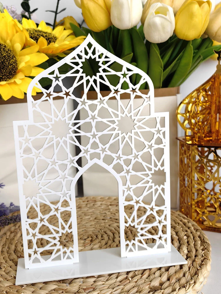 Hollow Ramadan Ornaments Eid Mubarak Decoration 2025 For Home Muslim Islamic Festival Eid Al-Fitr Party Favors