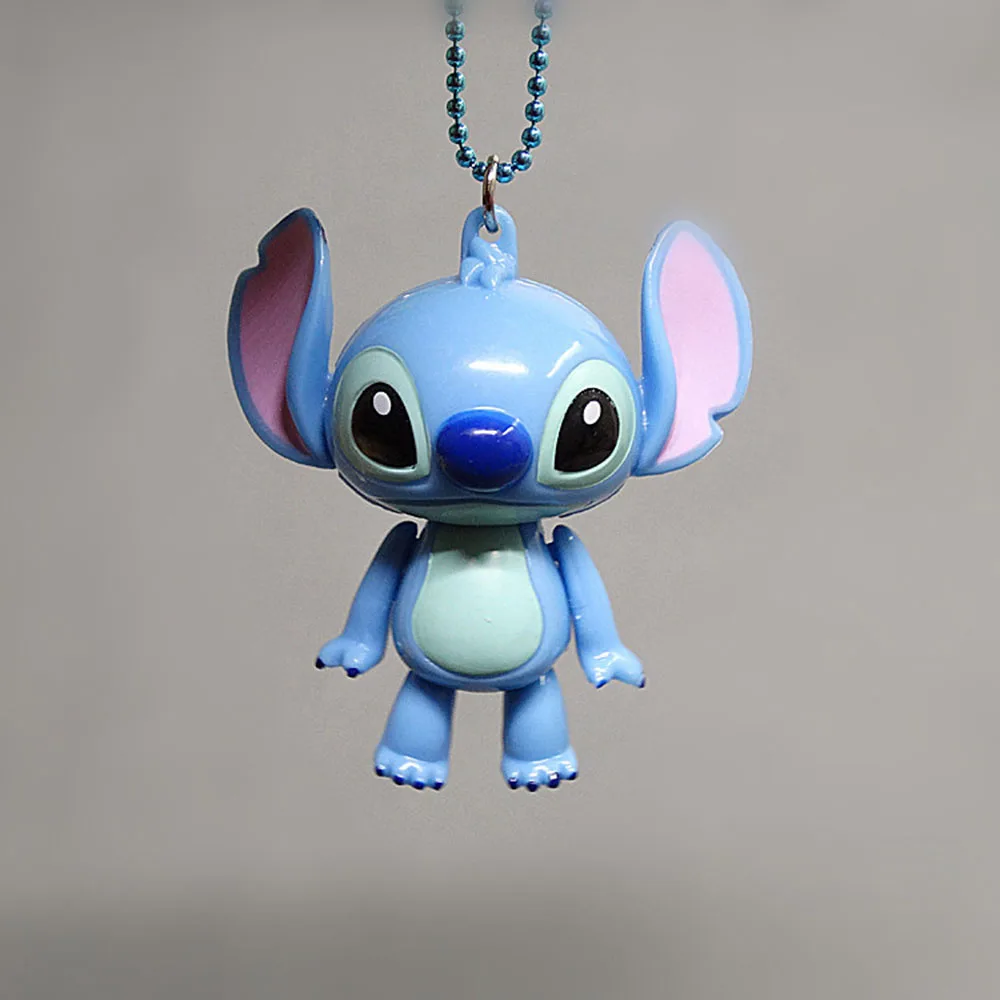 Disney Mickey Mouse Minnie Stitch Cartoon Figure Keychain Collection Cute Doll Bag Car Pendant Decoration Friends Birthday Gift
