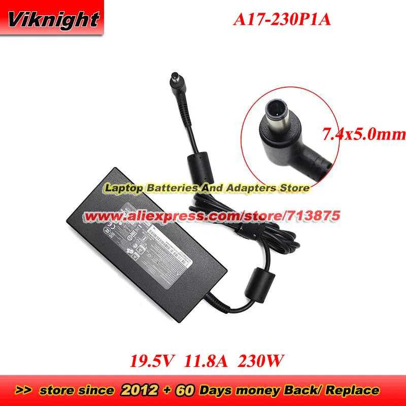 A17-230P1A AC Adapter 19.5V 11.8A 230W 7.4x5.0mm A230A026P for GP75 GL75 GL65 GK7CP0S GK5CQ7Z AORUS X15 ADP-230EB T A12-230P1A