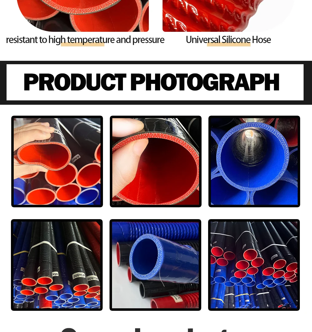 Black silicone corrugated pipe