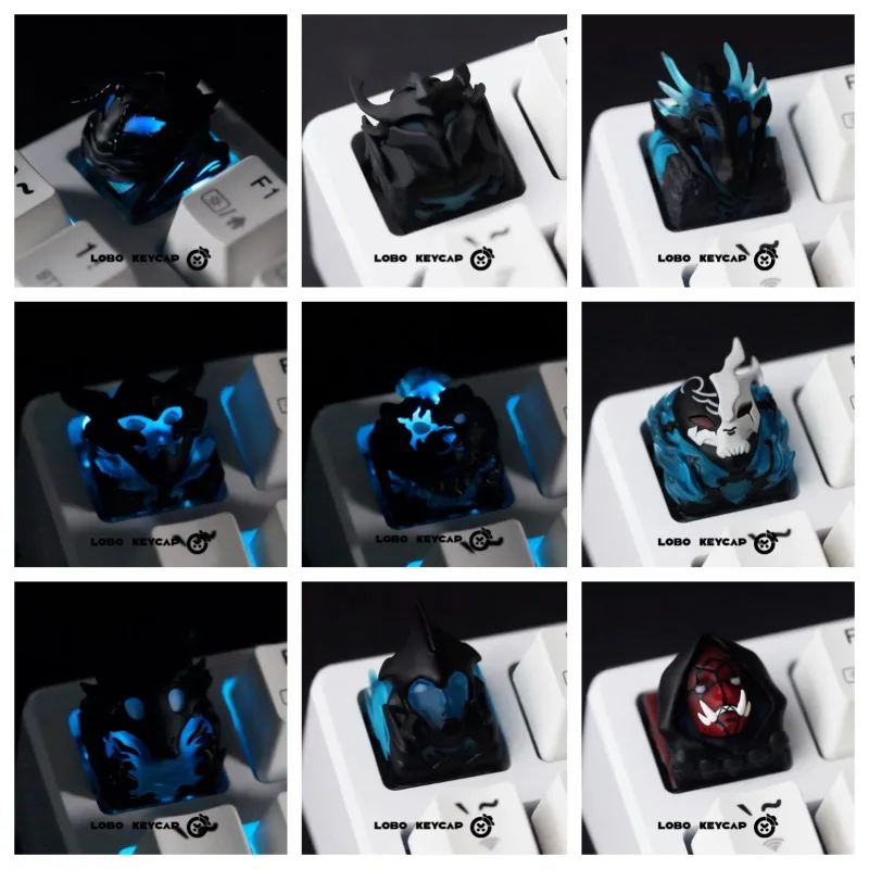 NEW Shadow Legion Theme Keycaps Mechanical Keyboard Resin Custom Keycaps Cross Axis PC Gaming Keyboard Peripherals Collect Gift