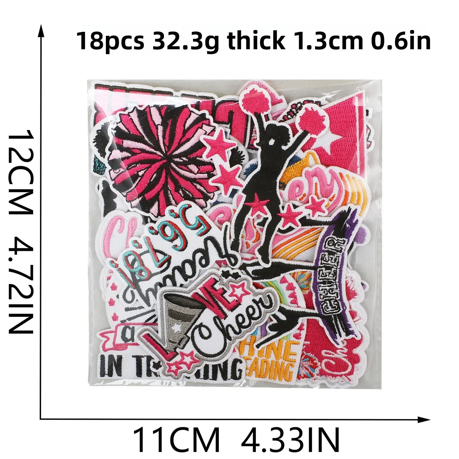 응원하세요 자수 1/10개 천 스티커 치어리더 컴퓨터 자수 라벨 옷 야외 장식 응원 격려