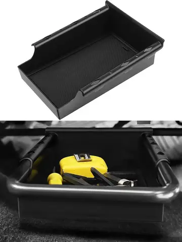 Передний лоток-органайзер под сиденьем для Jeep Wrangler JL JLU 2018-2025 и Gladiator JT Truck 2020-2025, АБС-пластик, скрытый Sto