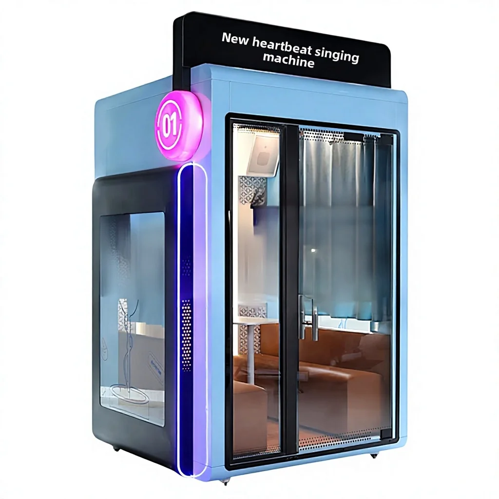 FOODLINE 24 Hours Self Service Karaoke Room Independent Karaoke Booth With Touch Screen Song Ordering System