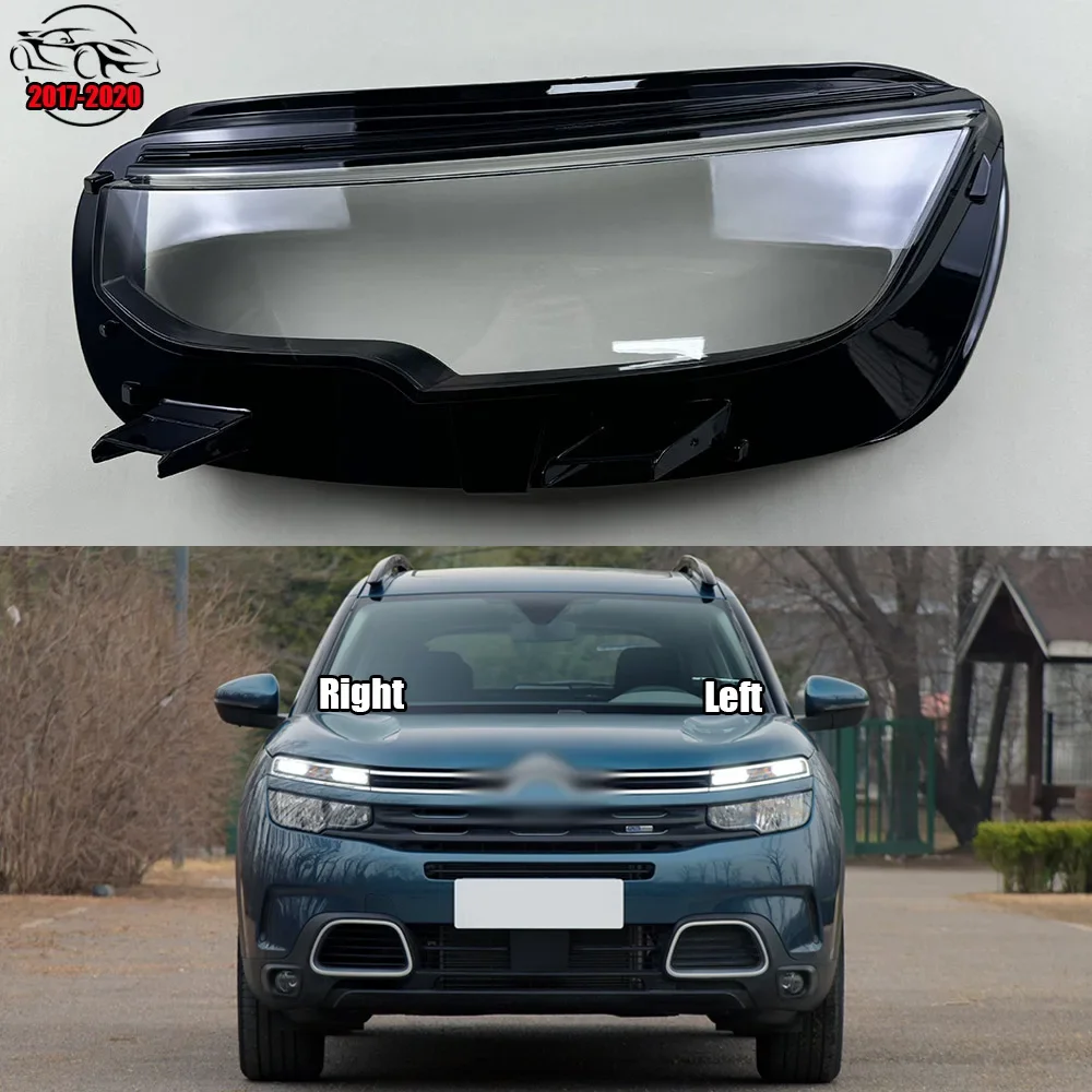 

For Citroen C5 Aircross 2017-2022 Halogen Headlight Cover Shade Headlamp Shell Transparent Lampshade Case Lens Plexiglass