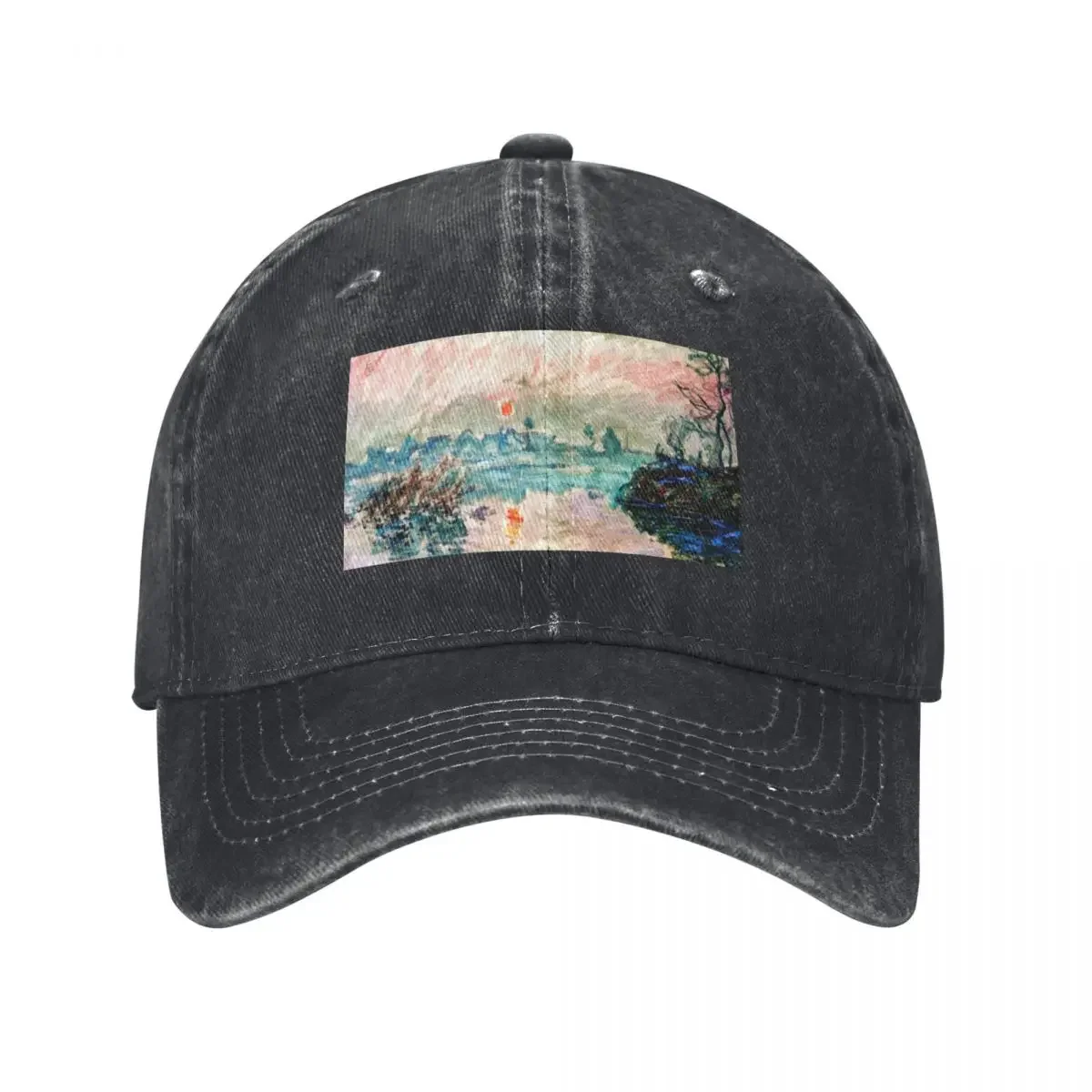 Claude Monet's 'Soleil couchant sur la Seine à Lavacourt' Baseball Cap Gentleman Hat foam party Hat Female Men's