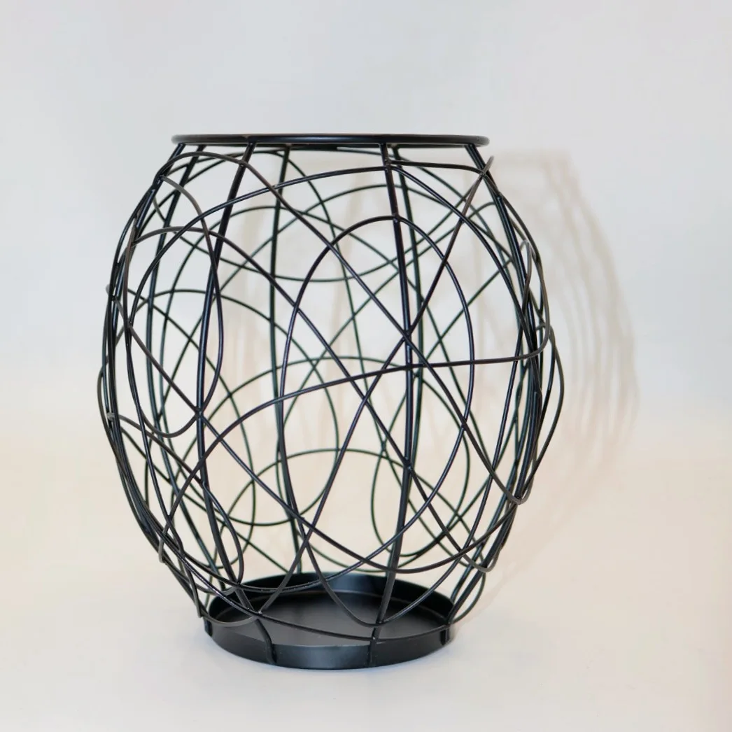 Wholesale Nordic Ins Style Metal Iron Candle Holder Decorative Metal Ornament Candle Base for Living Room Dining Table H