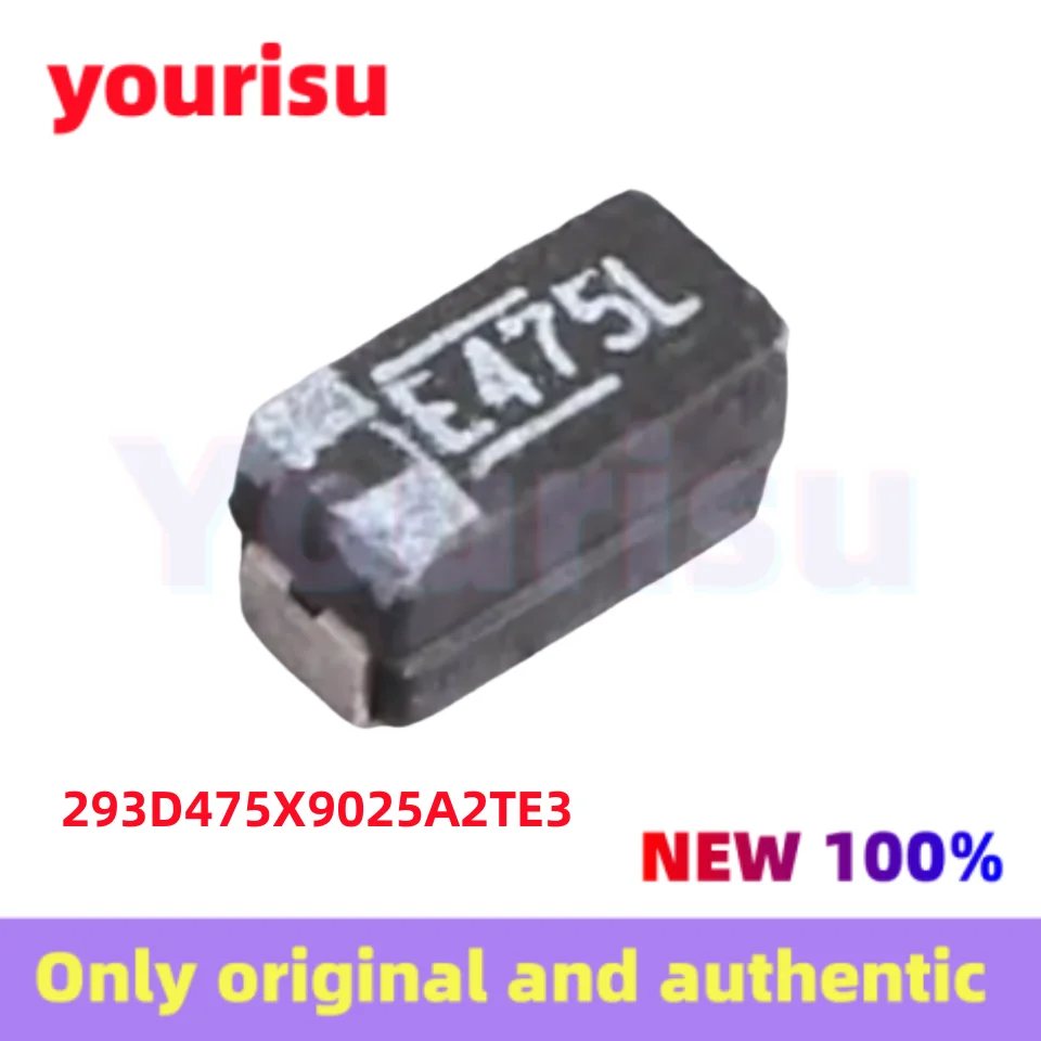 10Pcs/Lot 293D475X9025A2TE3 293D475X025A2 293D475X9025 475 E475L Tantalum Capacitors-Solid SMD 4.7uF25V