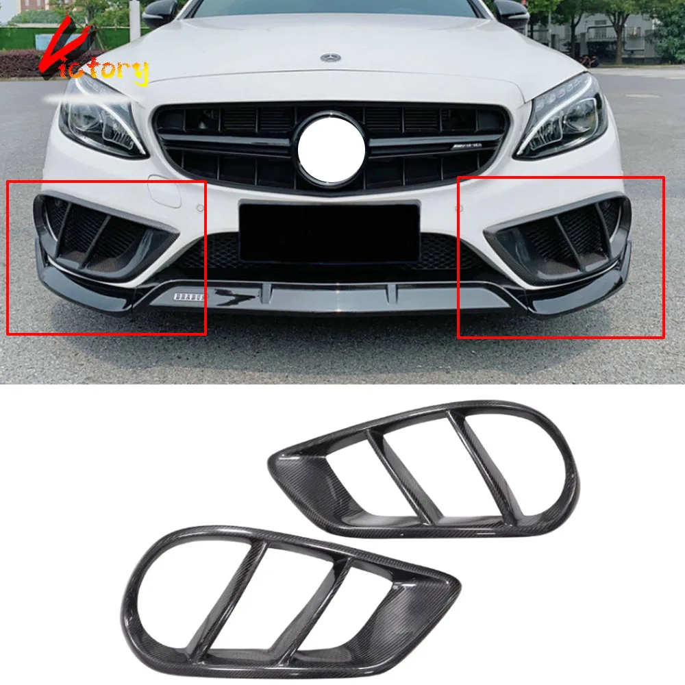 

For Mercedes C Class W205 4 Door Sport Version C180 C200 C260 C43 2015-2018 Fog Lamp Cover Canards Splitter