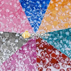 QIAO SS6-SS30 Mocha Jelly Hot fix Crystal Flatback Rhinestone Strass Glitters Stone For DIY Crafts Art Wedding Round Diamond