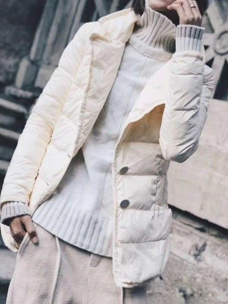 

Легкая утепленная куртка-пуховик для женщин: модное зимнее пальто из хлопка, стеганая верхняя одежда для дам