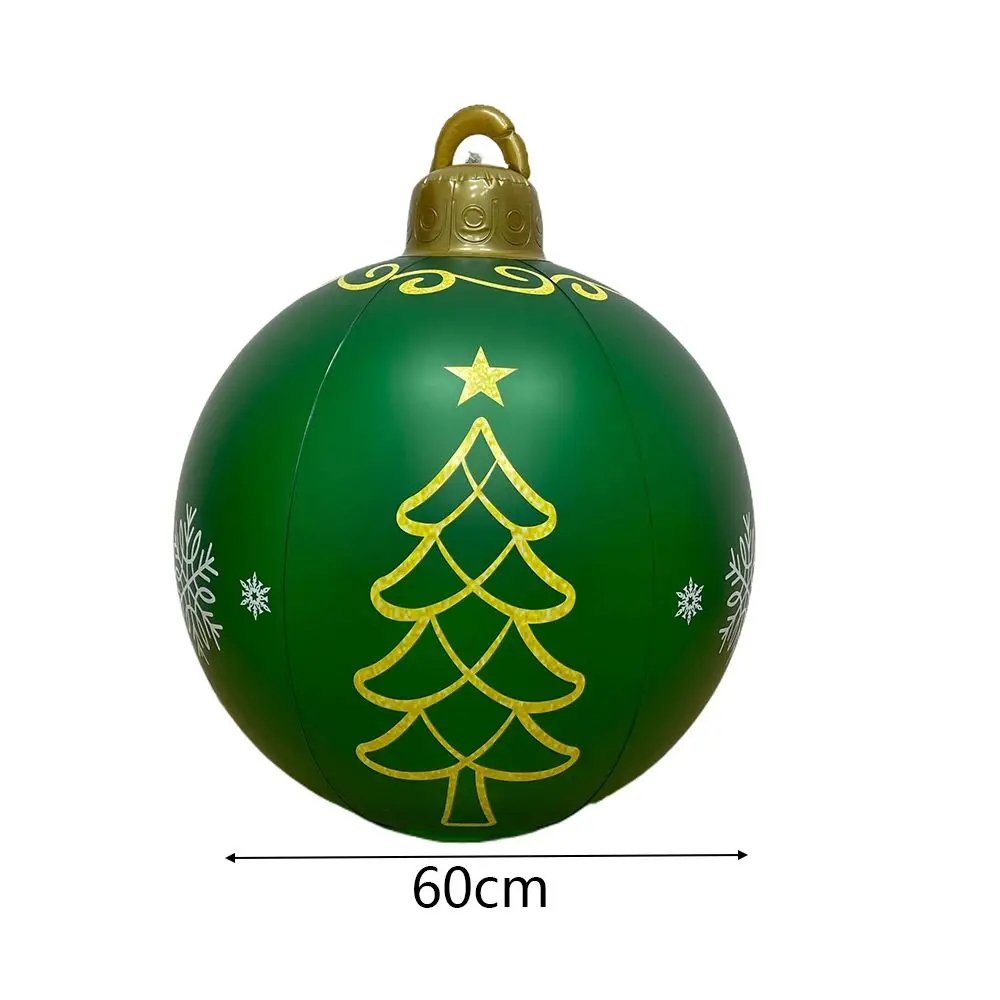 2022 New Large PVC Christmas Balls Christmas Hanging Decoration Xmas Tree Ornament New Year Gift for Home Outdoor Inflatable Toy