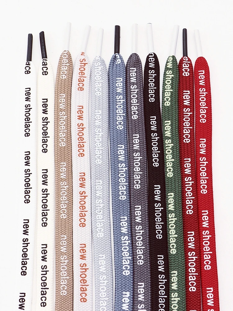 1 Pair Fashion Letter Print Flat Shoelace Multicolor Casual Sneakers Shoe Laces Shoe Accessories
