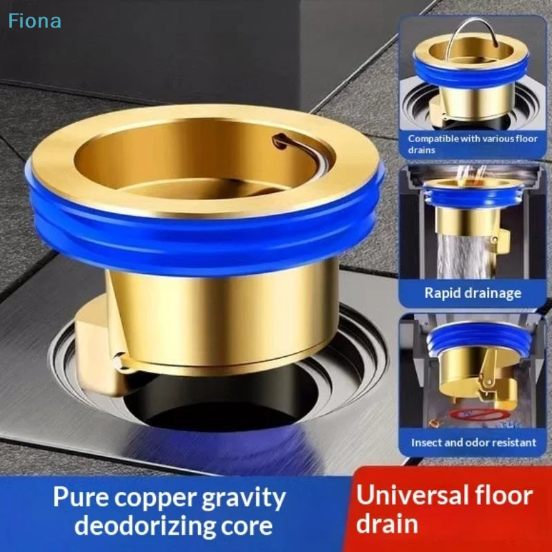 ✔Brass Drain Plug One Way Valve Drop-in, Shower Floor Drain Backflow Preventer, Anti-Odor Shower Drain Plug, Shower Stopper