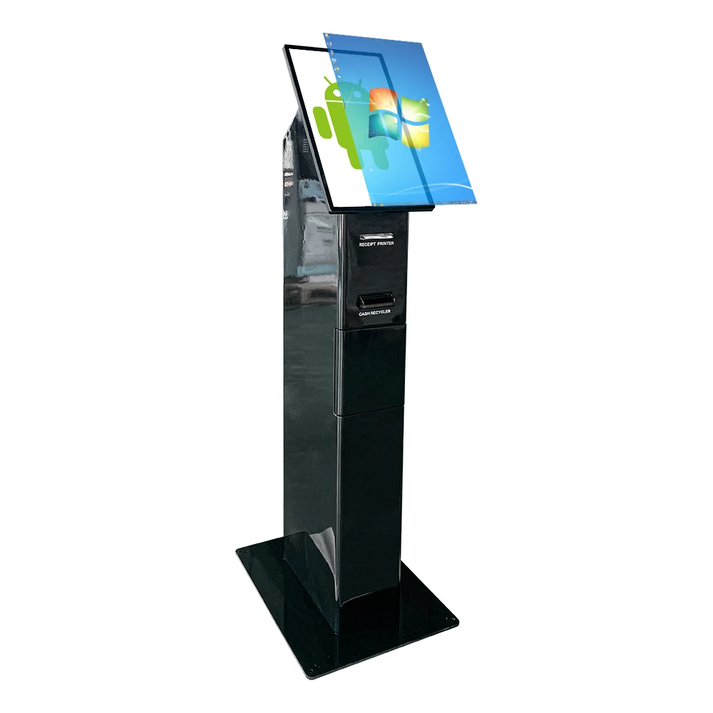 21.5 Inch Token Number Display SDK Enabled Ticket Dispenser Kiosk Multi-OS Support Metal Case for Hospital/Bank/Retail/Gaming