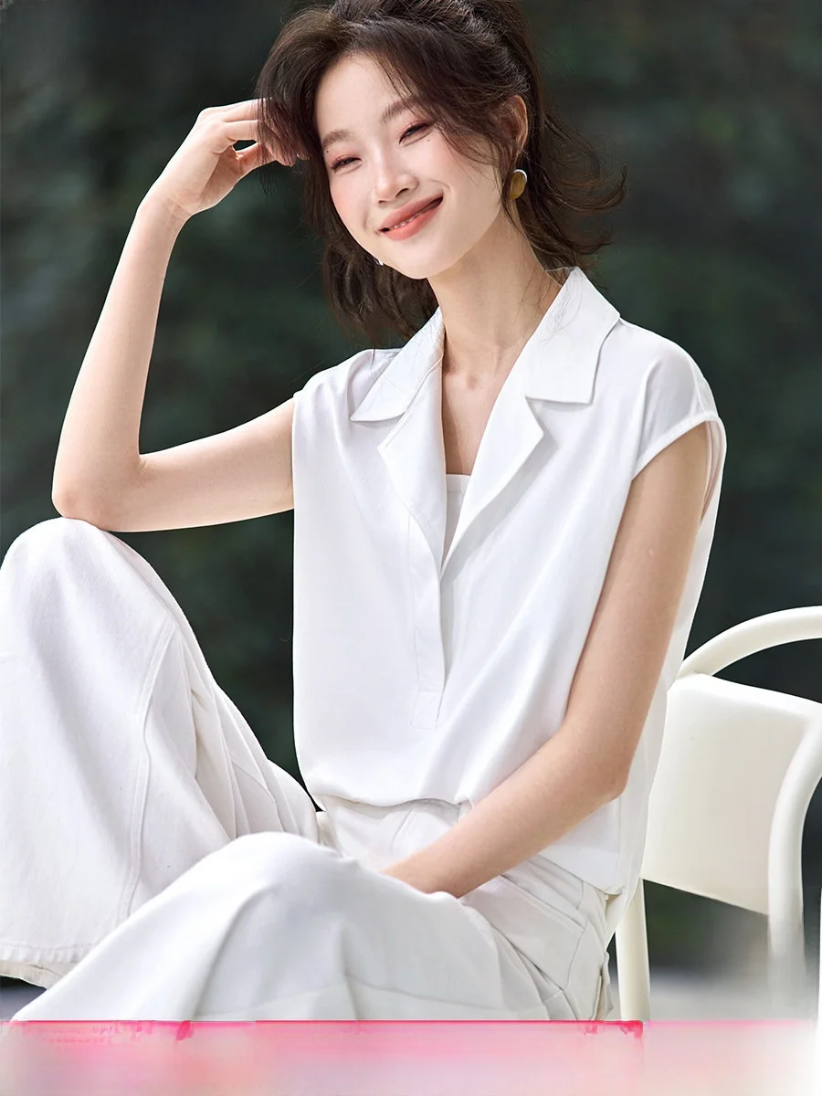 

Новая летняя повседневная вязаная кофта Mehai с воротником, свободного кроя, из хлопка, женский модный топ