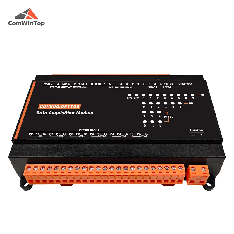 CWT-MB318K 6PT+8DI+6DO RS485 RS232 Ethernet Modbus Rtu Tcp Io Acquisition Module