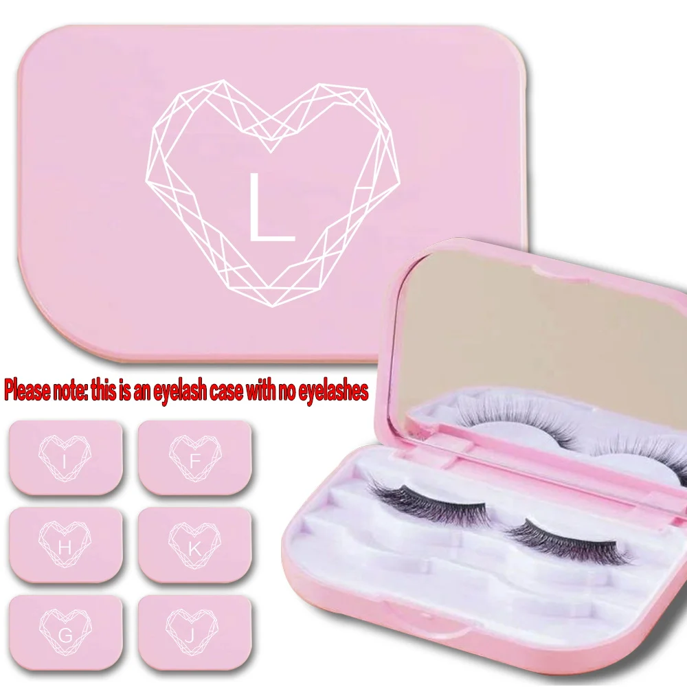 

Waterproof Three Layer False Eyelash Case With Makeup Mirror Plastic False Eyelashes Storage Box Portable Lashes Container Box