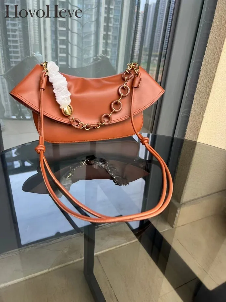 

Women French Style Flap Pocket Chain Shoulder Bag Softshell Cowhide Genuine Leather Fashion Lady Travel Bag Casual Totes Handbag