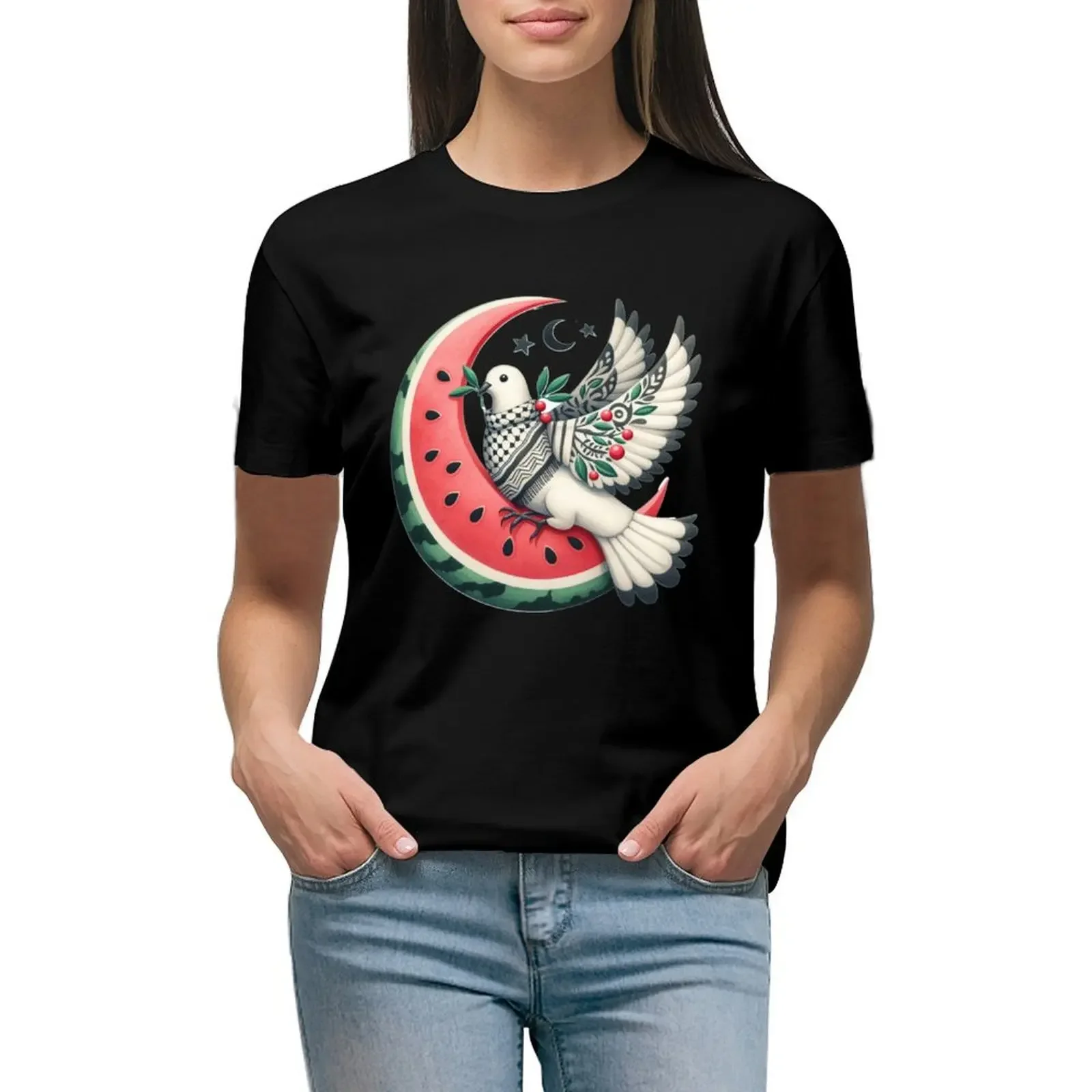 

Harmony Wings T-Shirt Aesthetic clothing Short sleeve tee sublime animal print summer blouses woman 2024