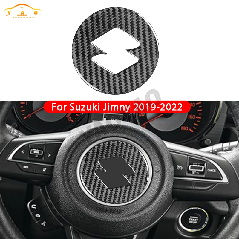 

Car Sticker For Suzuki Jimny 2019 2020 2021 2022 Carbon Fiber Car Steering Wheel Center Decoration Accessories