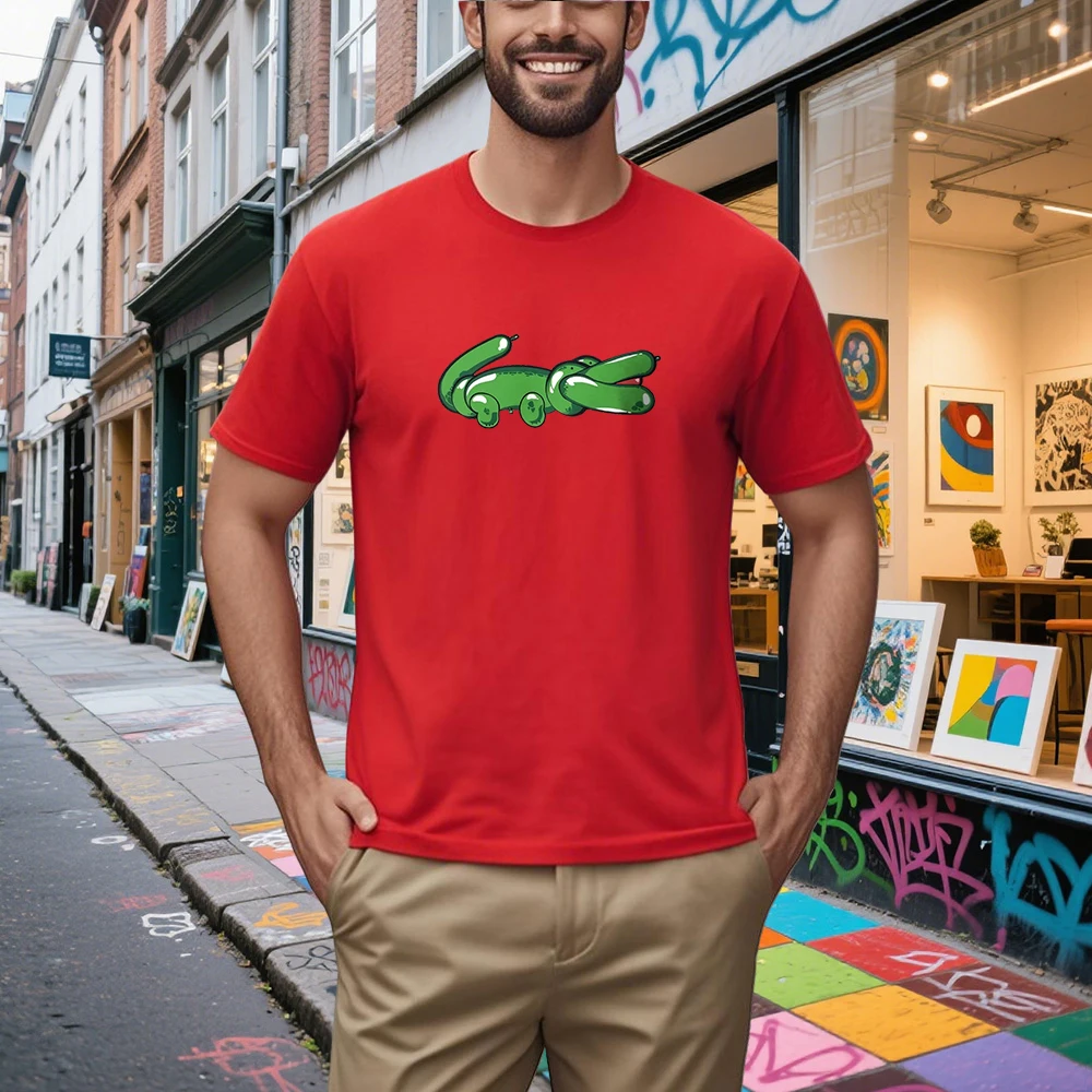 Men's The Lowcost Printed T-Shirts 100% Cotton Oversized Funny Graphic Tees for Men Women Summer Tops O-neck Fashion Streetwear