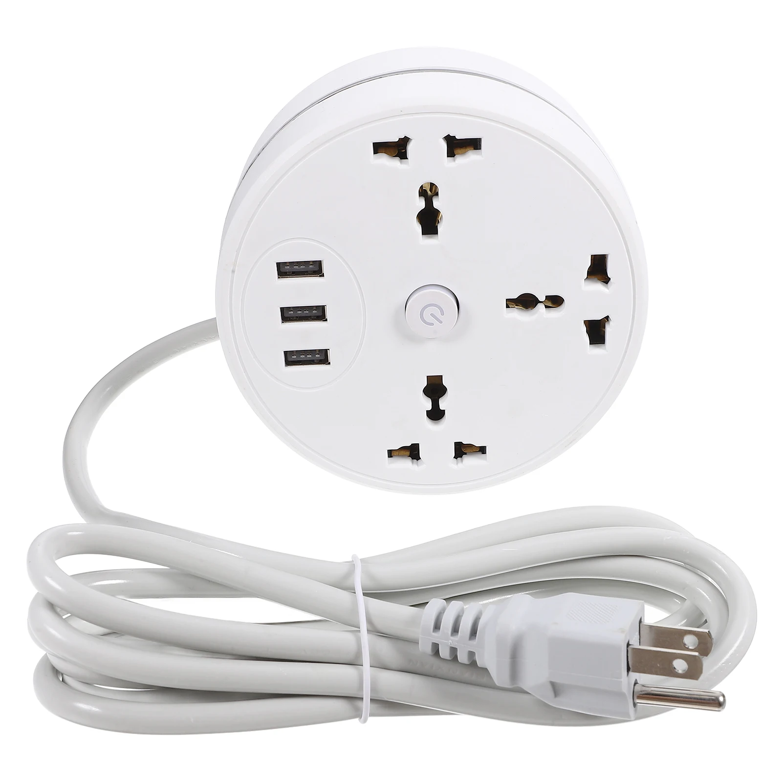 

Multifunctional Power Strip 3 Sockets 3 USB Portable White 2 8M Travel Panel Outdoor Camping Accessories Storage Rack