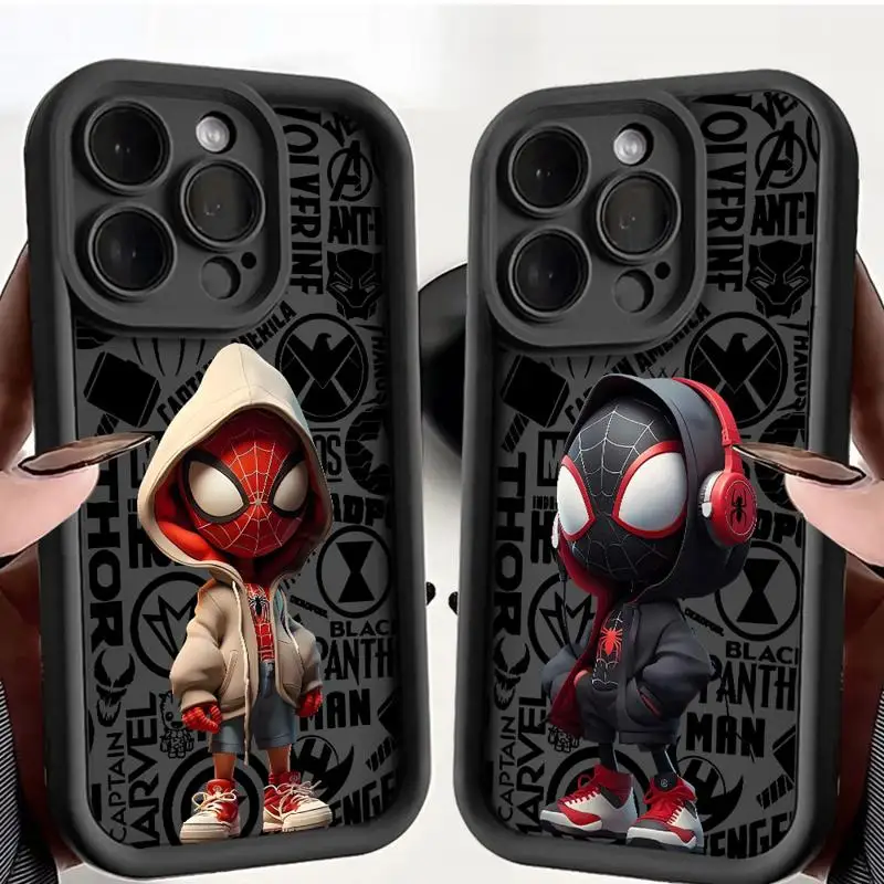 Marvels Deadpools Spidermans Boy Phone Case for iPhone 16 15 14 13 12 11 Pro Max Mini XR XS X 7 8 6 6s Plus Soft TPU Back Cover