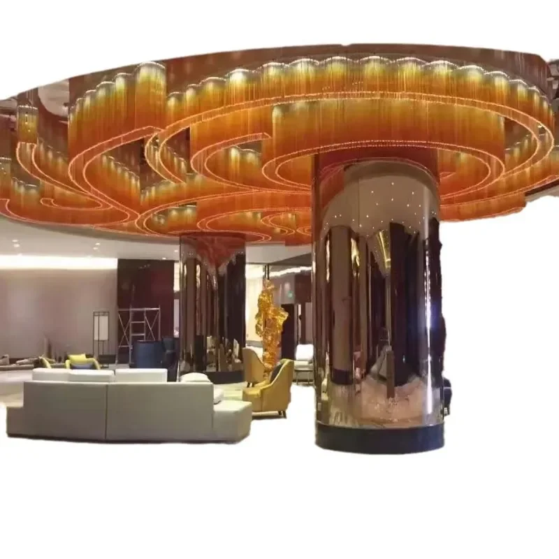 

Crystal, chandelier, engineering, hall, chandelier, shopping mall
