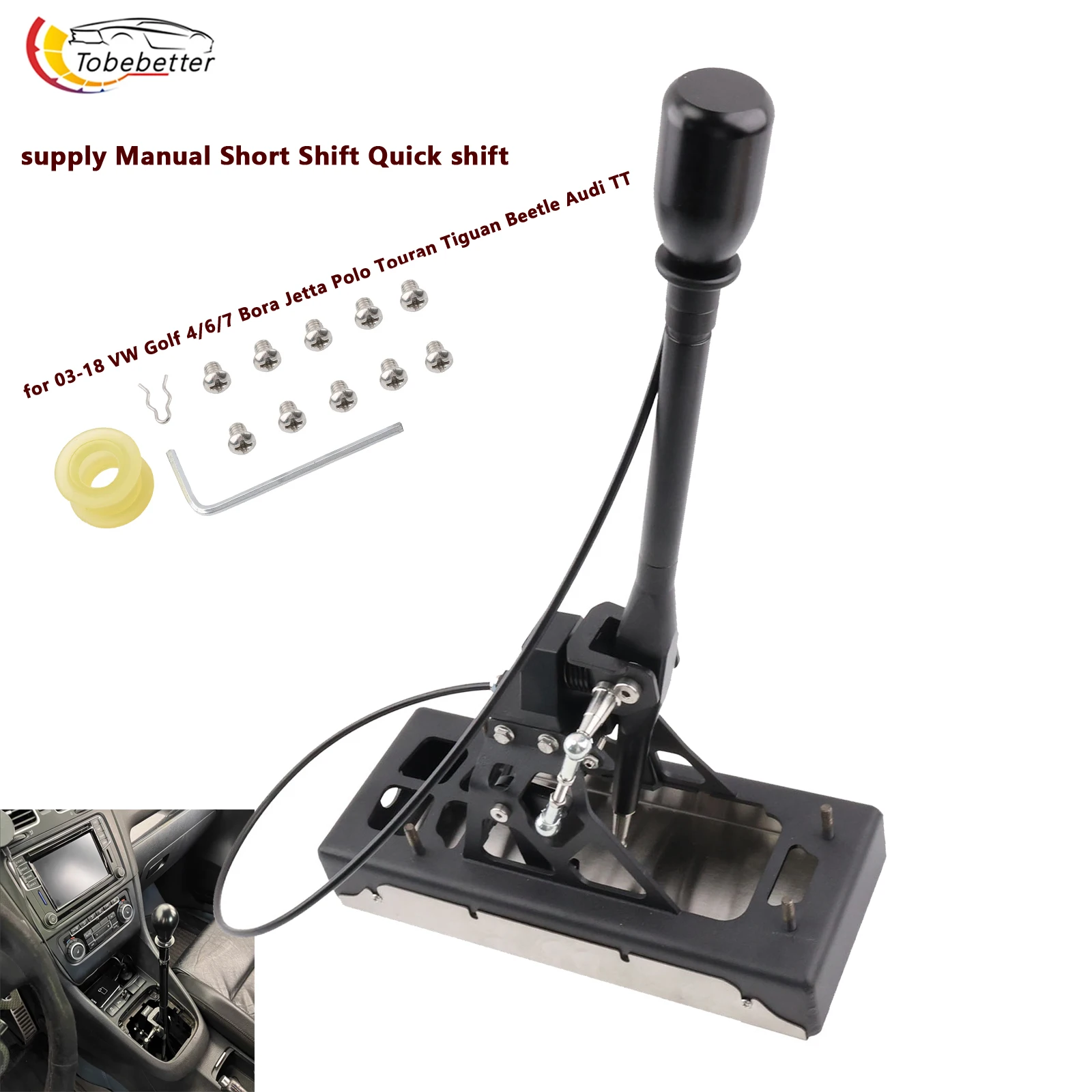 

Billet Aluminum short Shifter Box For Volkswagen Golf 4 5 6 7 Bora Polo New Jetta Scirocco Audi A3 TT S1 Gear Lever Quick Shift