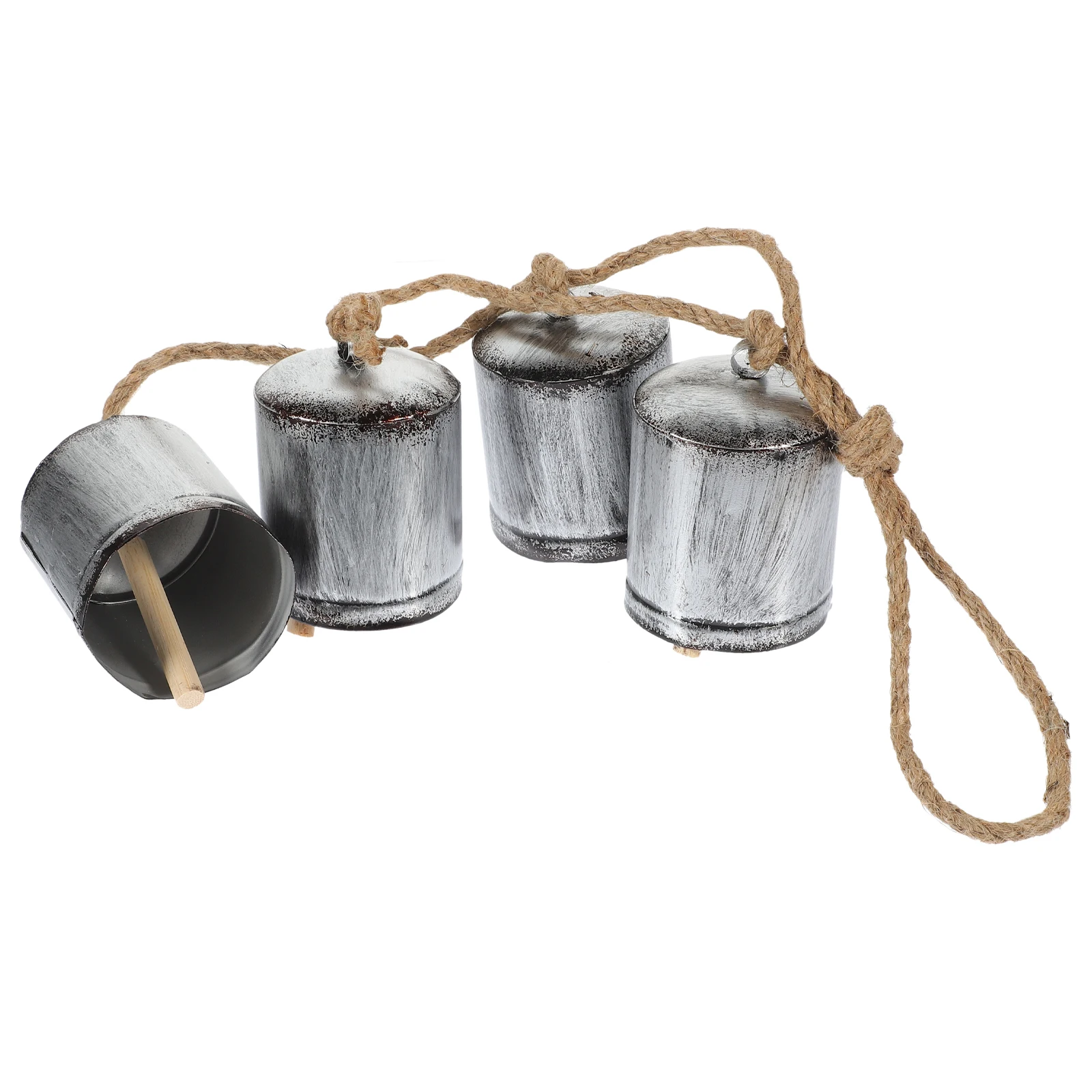 

Rustic Metal Cow Bell Crafts Hanging Decorations Vintage Outdoor Accessories Gold Color A Style Grazing Bells Instrument