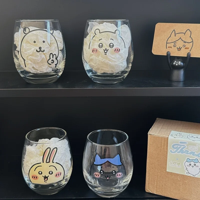 

Cute Chiikawa Hachiware Usagi Glass Water Cup Birthday Gift