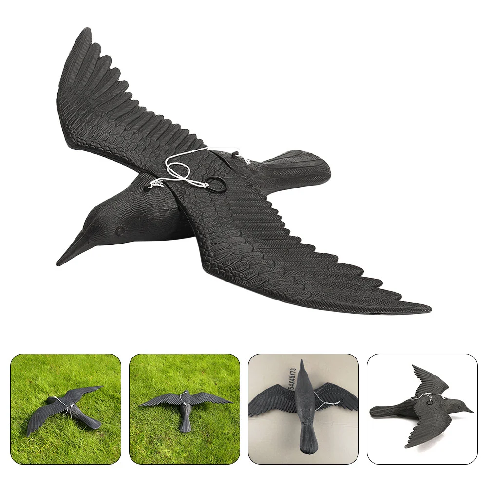 Simulation Crow Fake Prop Figure Bird Ornament Decor Model Plastic Decorations