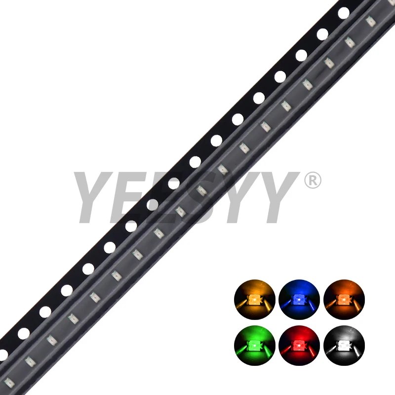 100PCS SMD 0603 LED light emitting Diode bead Blue Red Yellow Green Warm White Orange UV Pink PLR SMD LEDs