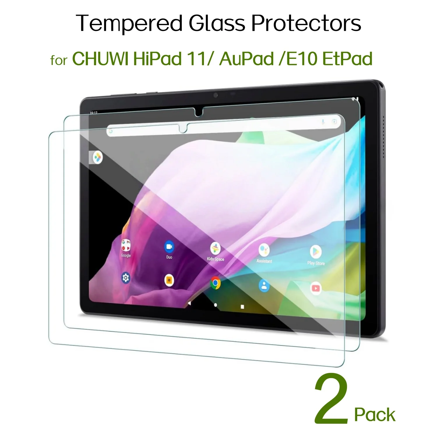 

2Piece Glass Film for Chuwi AuPad HiPad 11 Tempered Glass Protector HD Clear Scratch Proof 0.33 Mm Screen Guard