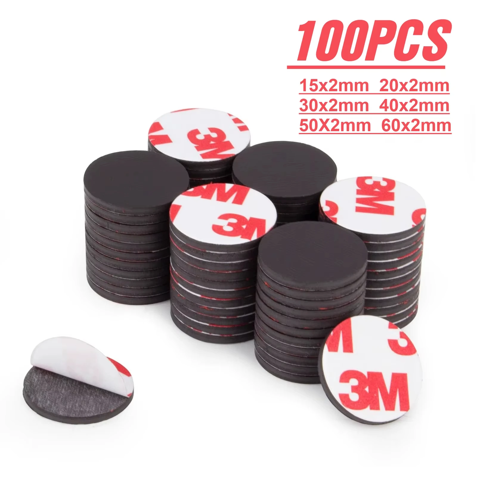 

100 шт. круглых магнитов с клейкой основой, сильные магниты-кружки для DIY-проектов, белых досок и холодильников