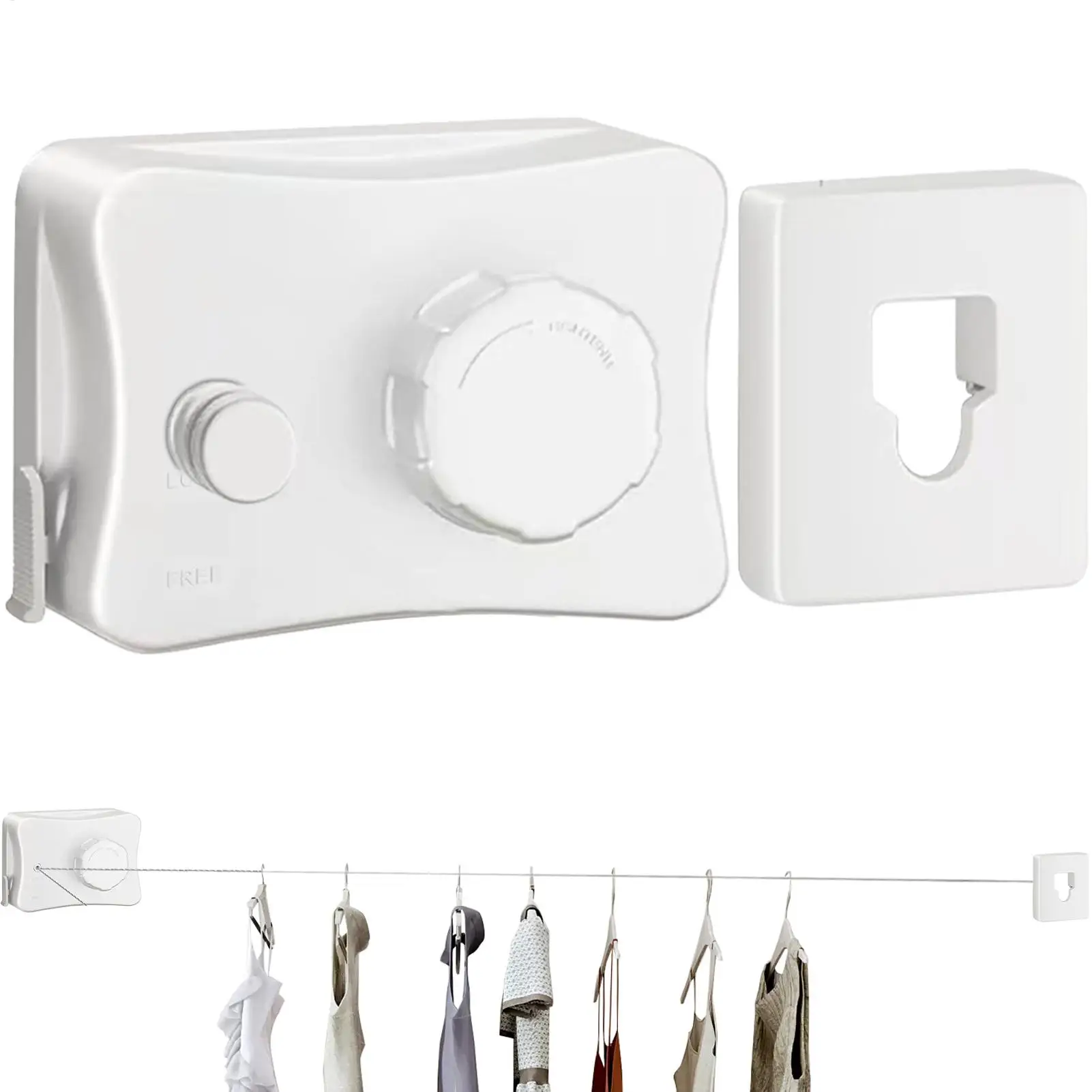 

Retractable Clothesline Outdoor Wall Jackets Drying Lines Space-Saving Adjustable Clothesline For Backyard Bedroom Apartment