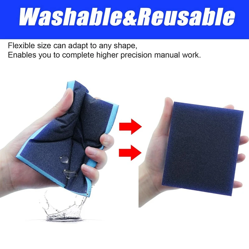 18PCS 60-200 Grit Sanding Sponge Sanding Block Set Wet Dry, Reusable And Washable Sanding Blocks For Wood, Rust Removal