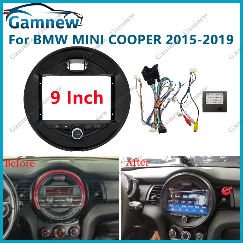 9 Inch Car Frame Cable Canbus Box Fascia Adapter For Mini Cooper F54 F55 F56 F57 F60 MINI Cabrio Clubman Countryman